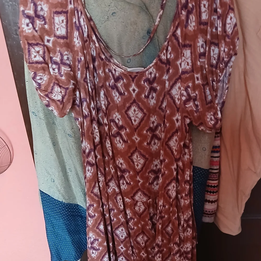 Knox Rose Brown and White Maxi Dress - Picture 3 of 12